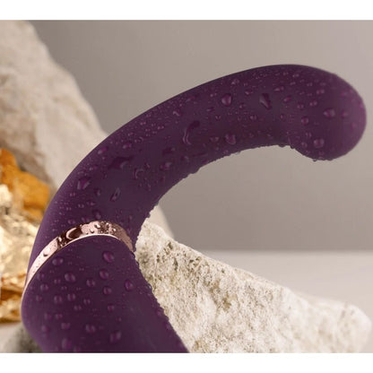 ROCKS-OFF - VIBRADOR DUPLO GEMINI ESTIMULADOR DE CLITÓRIS PONTO G ROXO