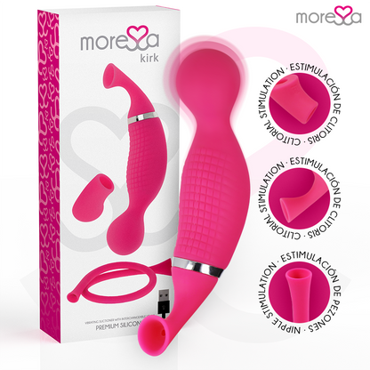 MORESSA - KIRK DUO SUCÇÃO + MASSAGEADOR MULTI-PERFORMANCE PREMIUM SILICONE RECARREGÁVEL