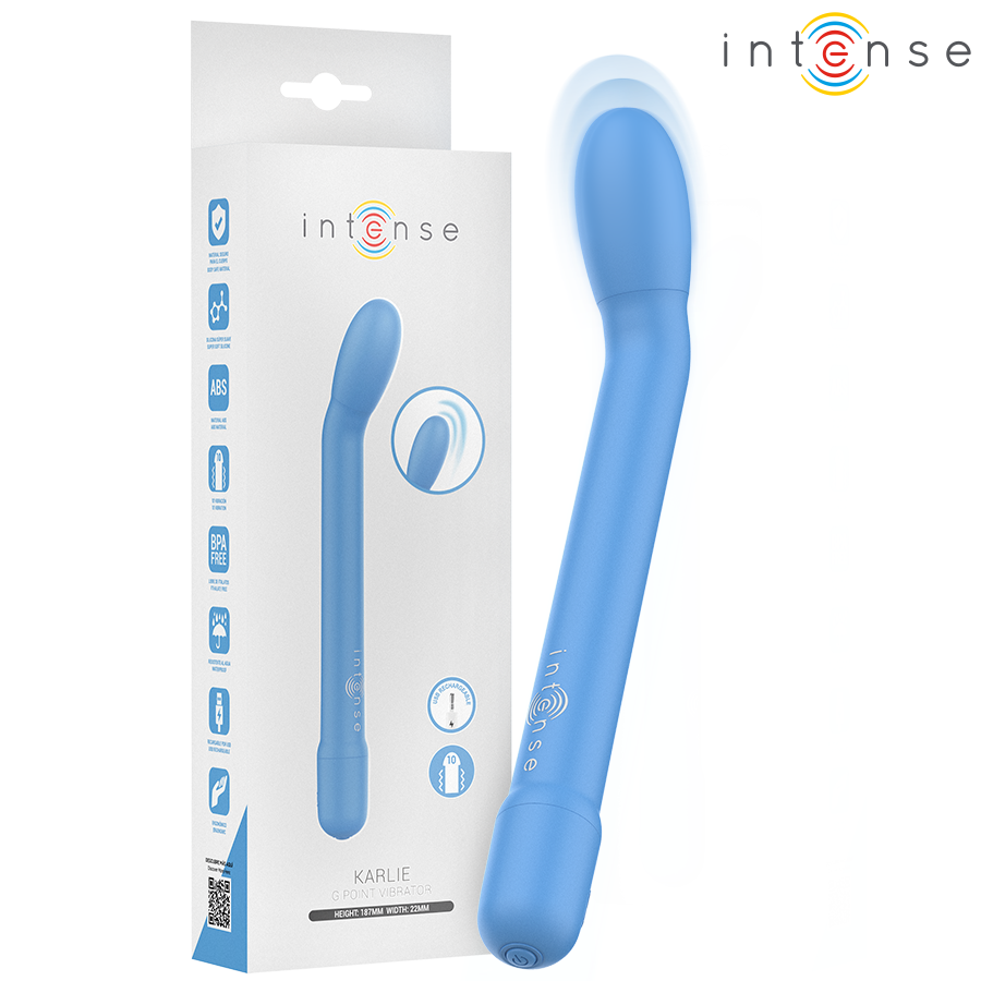 INTENSE - ESTIMULADOR DE PONTO G RECARREGÁVEL KARLIE AZUL
