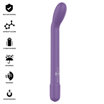 INTENSE - ESTIMULADOR DE PONTO G RECARREGÁVEL KARLIE ROXO