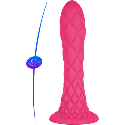 SILEXD - DREAMY DILDO FANTASY SILICONE LÍQUIDO TERMORATIVO FÚCSIA 18,5 CM