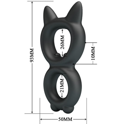 CRAZY BULL - ANEL DUPLO DE SILICONE TORAN MODELO 20