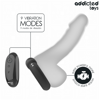 ADDICTED TOYS - ANEL PÊNICO VIBRANTE COM EFEITO DE AQUECIMENTO E CONTROLE REMOTO