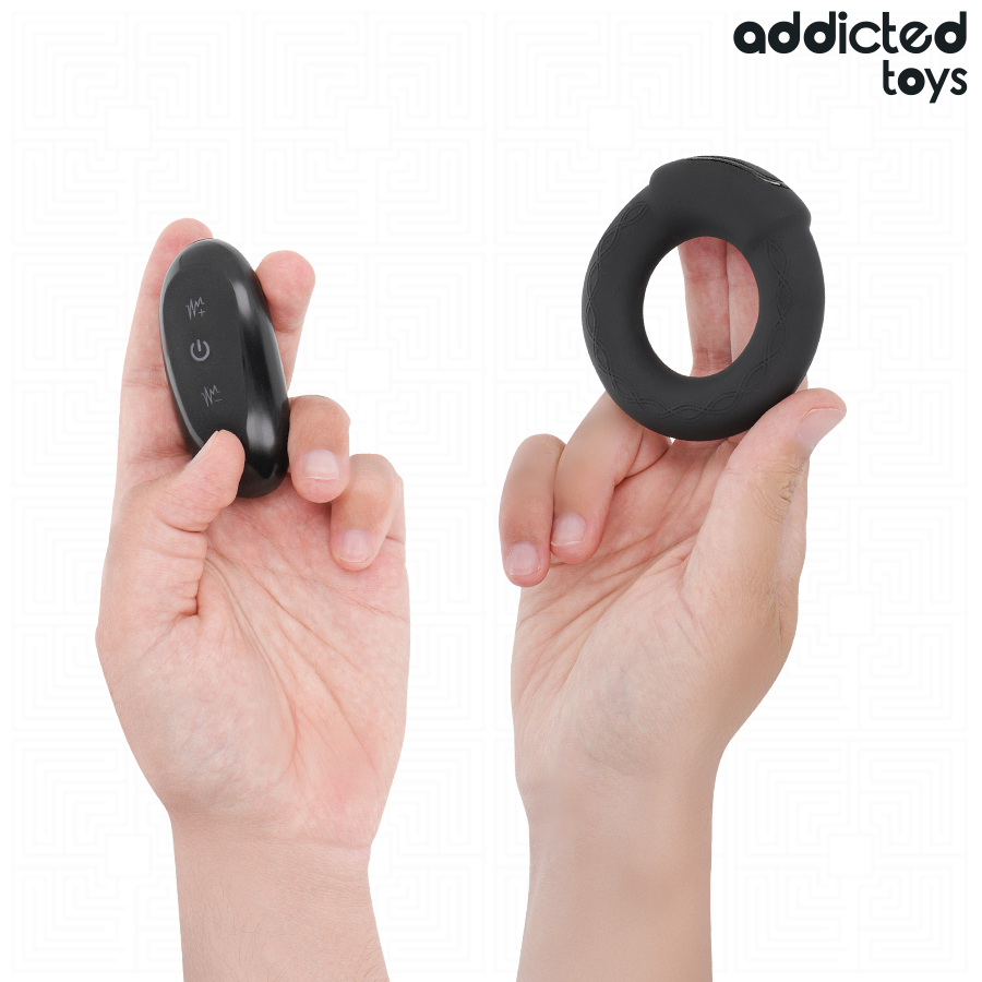 ADDICTED TOYS - ANEL PÊNICO VIBRANTE COM EFEITO DE AQUECIMENTO E CONTROLE REMOTO