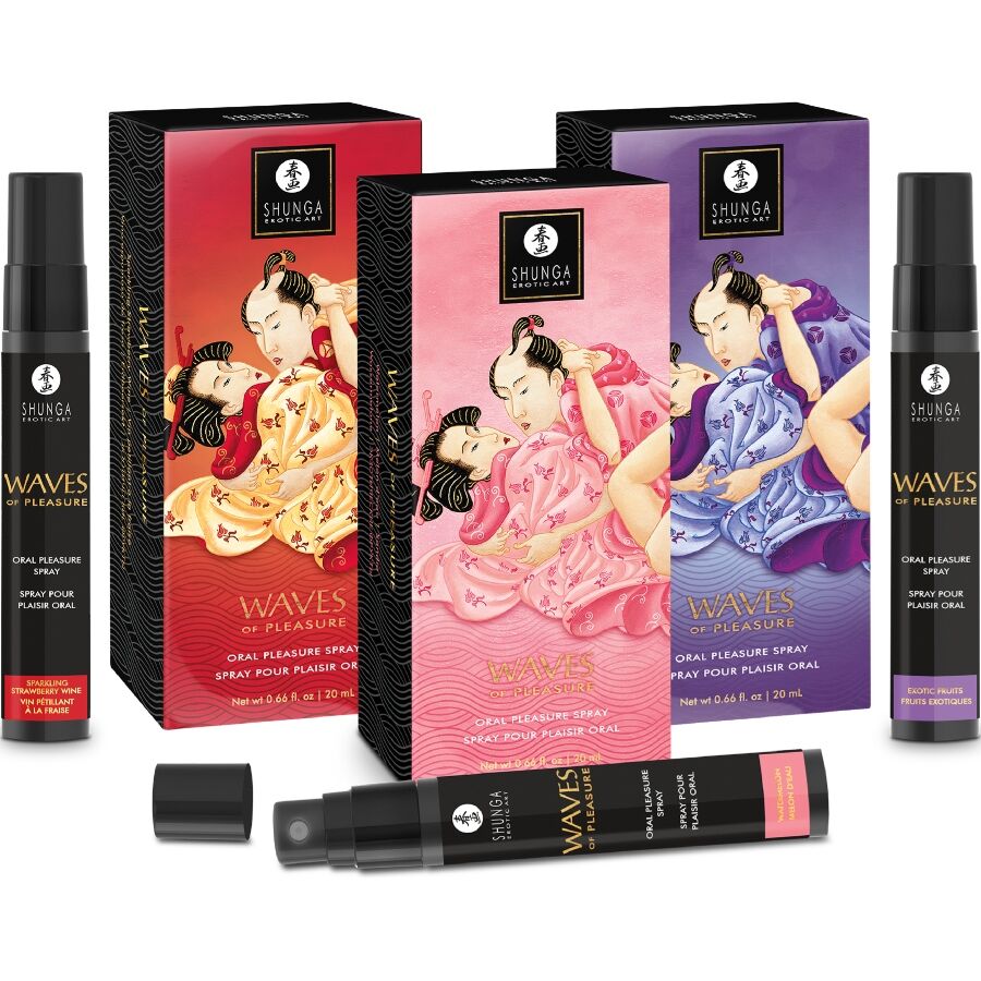SHUNGA - SPRAY ORAL SEDUTOR DE MORANGO WAVES 20 ML