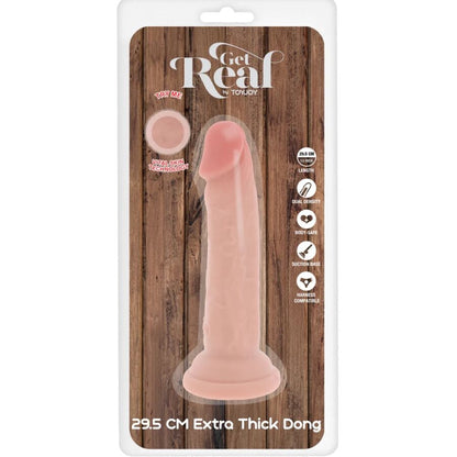 GET REAL - PÊNIS DE TPE DELUXE DE DUPLA DENSIDADE E ESPESSURA, 29,5 CM