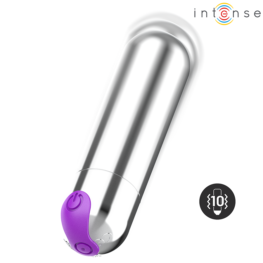 INTENSE - KAREN MINI VIBRATÓRIO RECARREGÁVEL PRATA