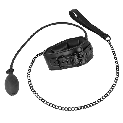 FETISH SUBMISSIVE BONDAGE - COLEIRA DE ESTRANGULAMENTO INFLÁVEL COM CORRENTE