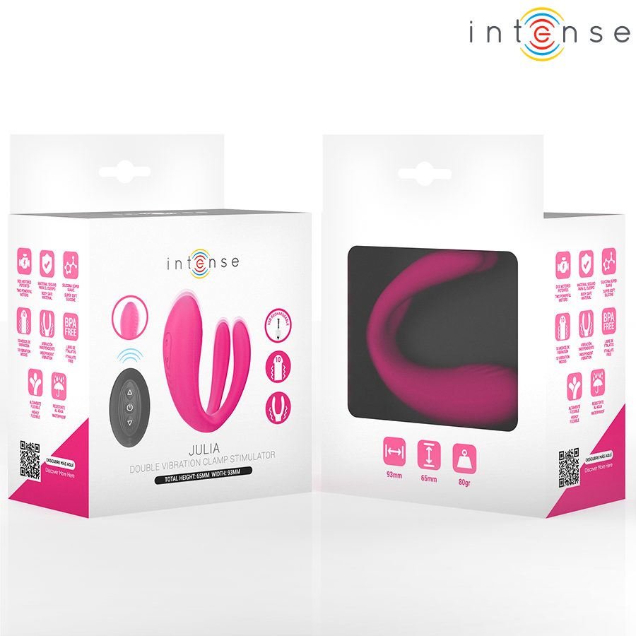 INTENSE - JULIA VIBRADOR DUPLO COM CONTROLE REMOTO