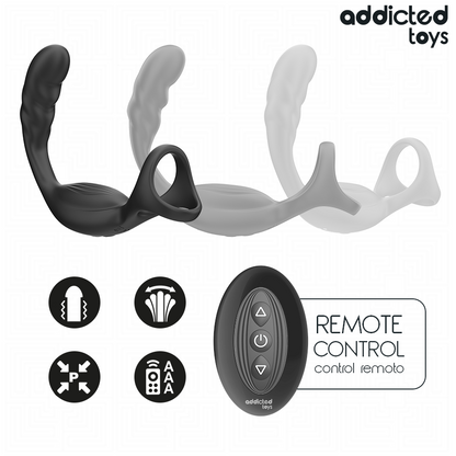 ADDICTED TOYS - ANEL PENIANO DUPLO PARA PRÓSTATA COM CONTROLE REMOTO