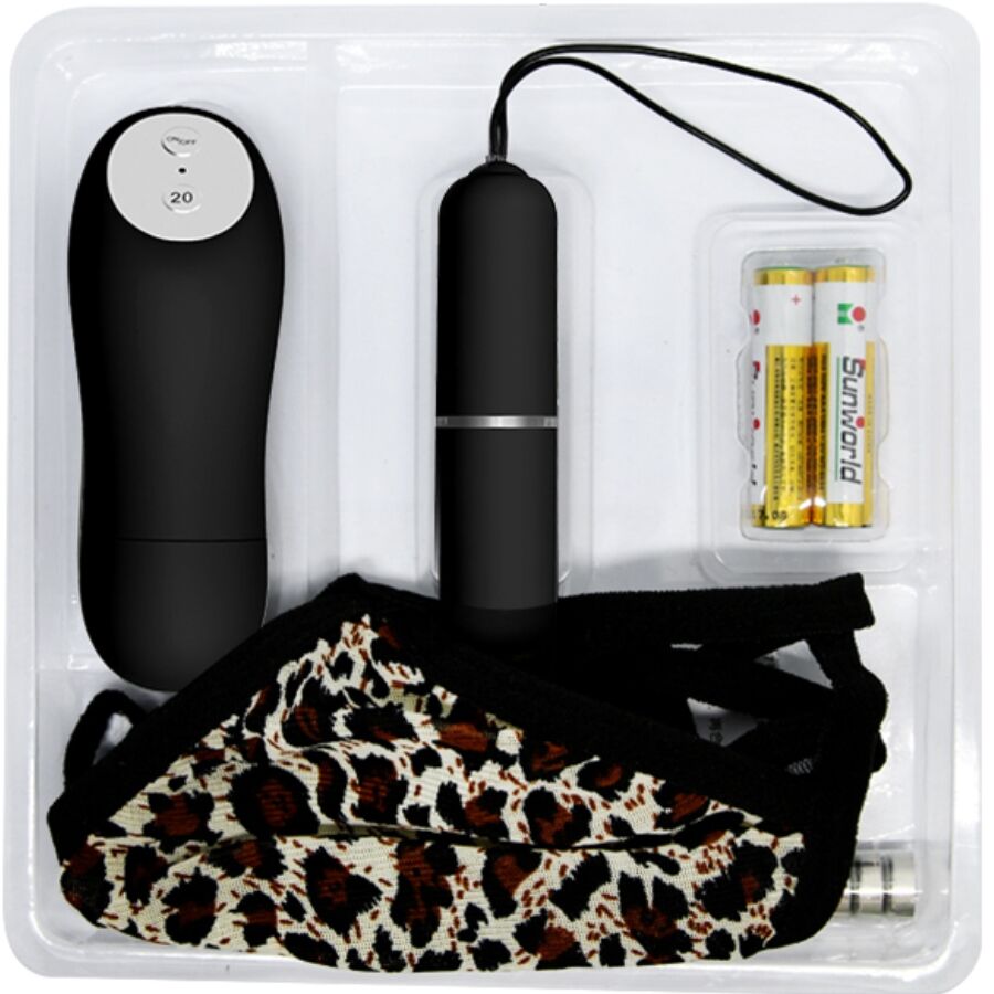 BAILE - CALCINHA FIO DENTAL COM VIBRADOR BALA E CONTROLE REMOTO PRETA