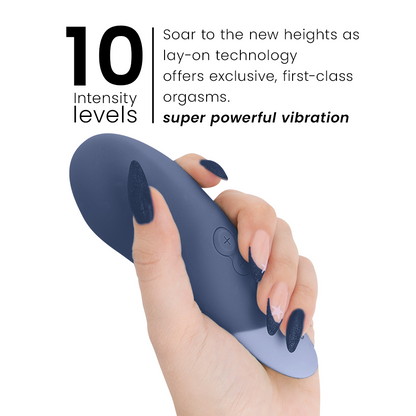 WOMANIZER - VIBE VIBRADOR SILENCIOSO DE USO À DIRETA AZUL ESCURO