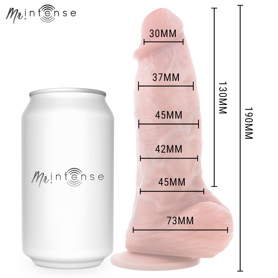 MR INTENSE - PEQUENO DILDO DE SILICONE SPENCER 19 CM -Ø- 4,5 CM