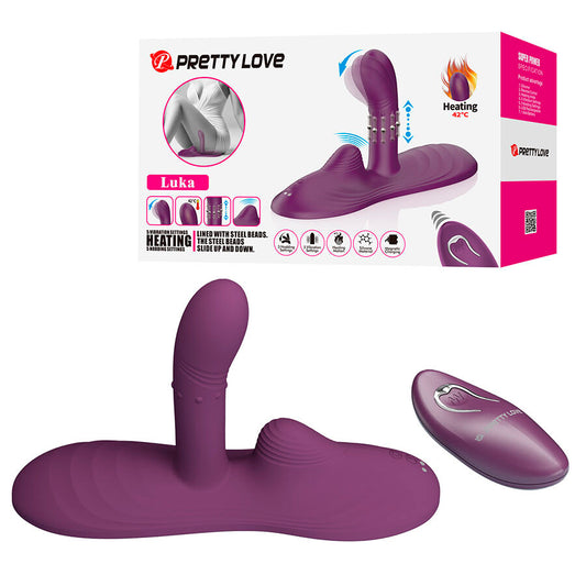 PRETTY LOVE - LUKA VIBRADOR DE SENTADO COM EFEITO DE CALOR E CONTROLE REMOTO
