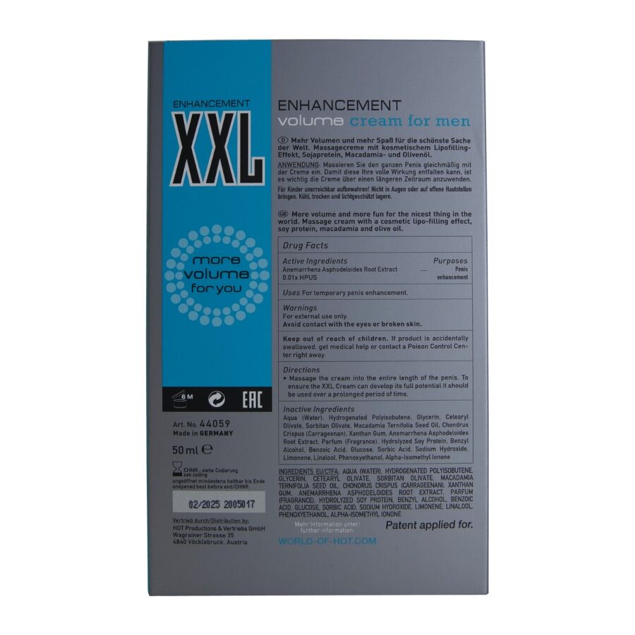 HOT - CREME PARA AUMENTO PENIANO XXL PARA HOMENS 50 ML