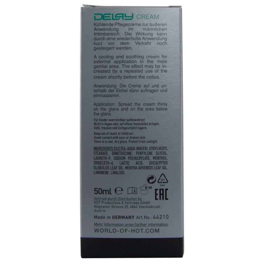 HOT - CREME RETARDANTE 50 ML
