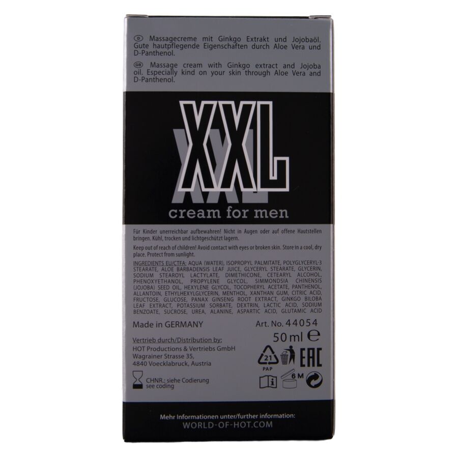 HOT - CREME XXL PARA HOMENS 50 ML