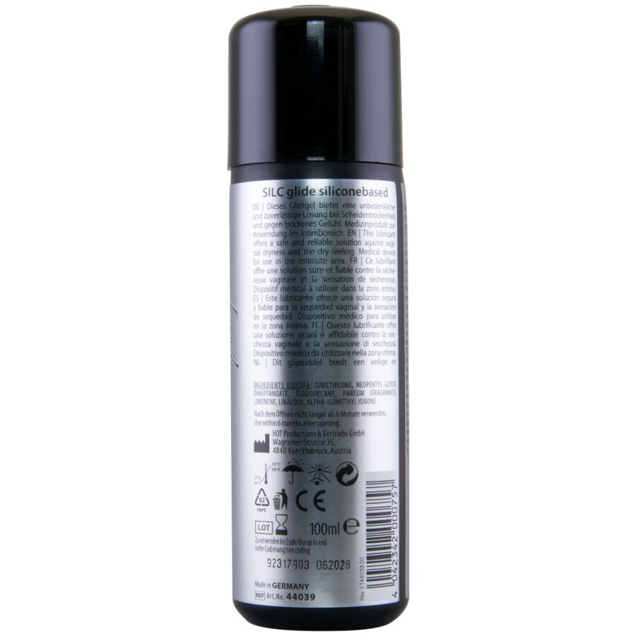 HOT - SILC GLIDE LUBRIFICANTE À BASE DE SILICONE 100 ML