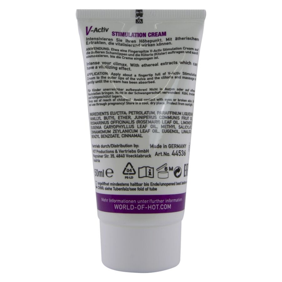 HOT - CREME ESTIMULANTE V-ACTIV PARA MULHERES 50 ML