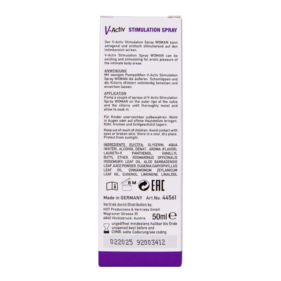 HOT - SPRAY ESTIMULANTE V-ACTIV PARA MULHERES 50 ML