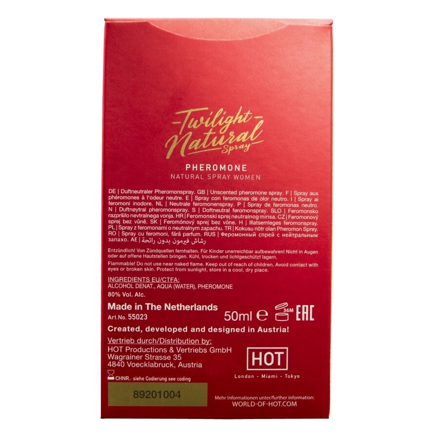 HOT - TWILIGHT PHEROMONE NATURAL MULHERES 50 ML
