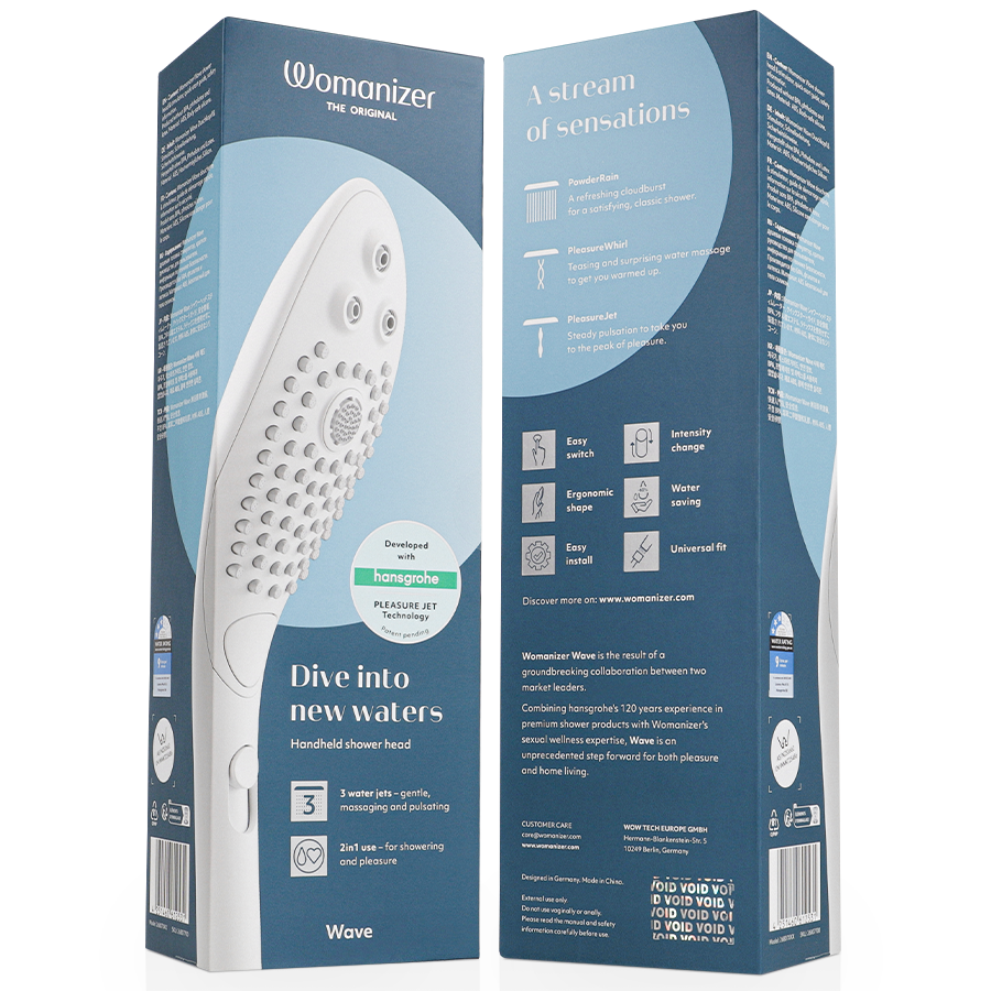 WOMANIZER - CHUVEIRO ESTIMULANTE CLITORIAL WAVE BRANCO