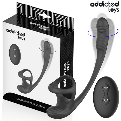 ADDICTED TOYS - PLUG ANAL COM VIBRAÇÃO, OSCILAÇÃO 360º E ESTIMULADOR DE TESTÍCULOS