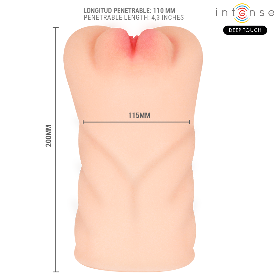 INTENSE DEEP TOUCH - KRISTA MASTURBADOR VAGINAL VIBRATÓRIO COM GEMIDOS E CONTROLE REMOTO