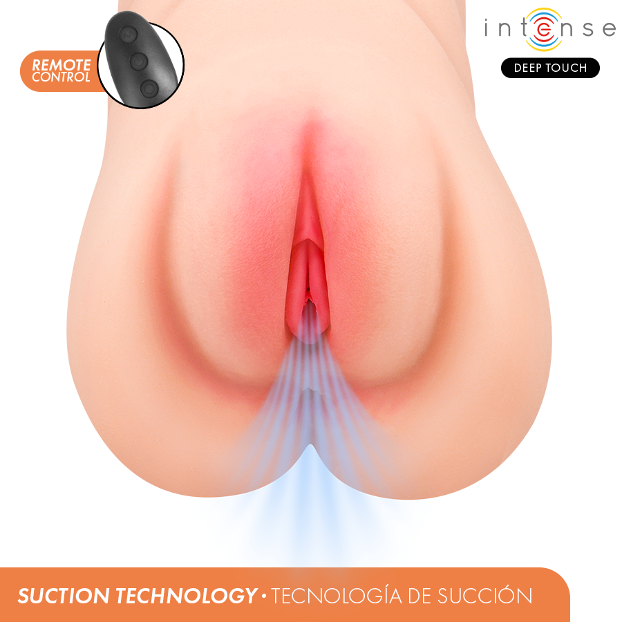 INTENSE DEEP TOUCH - KRISTA MASTURBADOR VAGINAL VIBRATÓRIO COM GEMIDOS E CONTROLE REMOTO