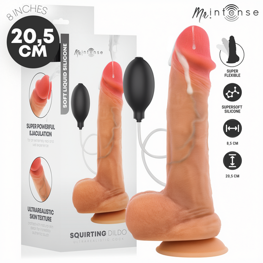 MR INTENSE - DANNY PÊNIS ULTRA-REALISTA COM TESTÍCULOS EJACULANDO 20,5 CM -Ø- 4 CM
