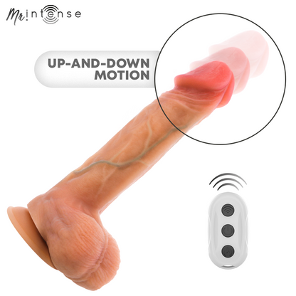 MR INTENSE - VIBRADOR LOGAN DE SILICONE COM EFEITO DE CALOR E CONTROLE REMOTO 20 CM -Ø- 4,1 CM