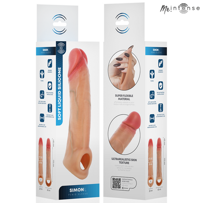 MR INTENSE - SIMON L CAPA PARA PÊNIS 16 CM -Ø- 4,5 CM