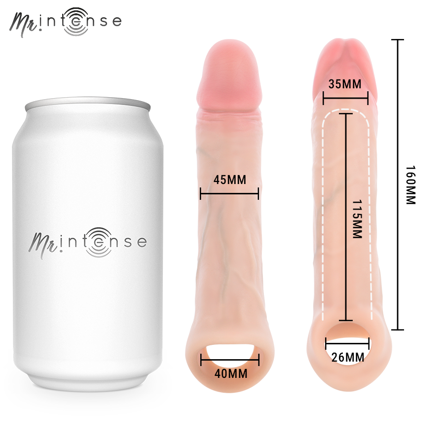 MR INTENSE - SIMON L CAPA PARA PÊNIS 16 CM -Ø- 4,5 CM