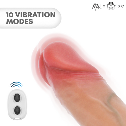 MR INTENSE - CAPA DE SILICONE PARA PÊNIS VIBRADOR ARNOLD L COM CONTROLE REMOTO 16 CM -Ø- 4,5 CM