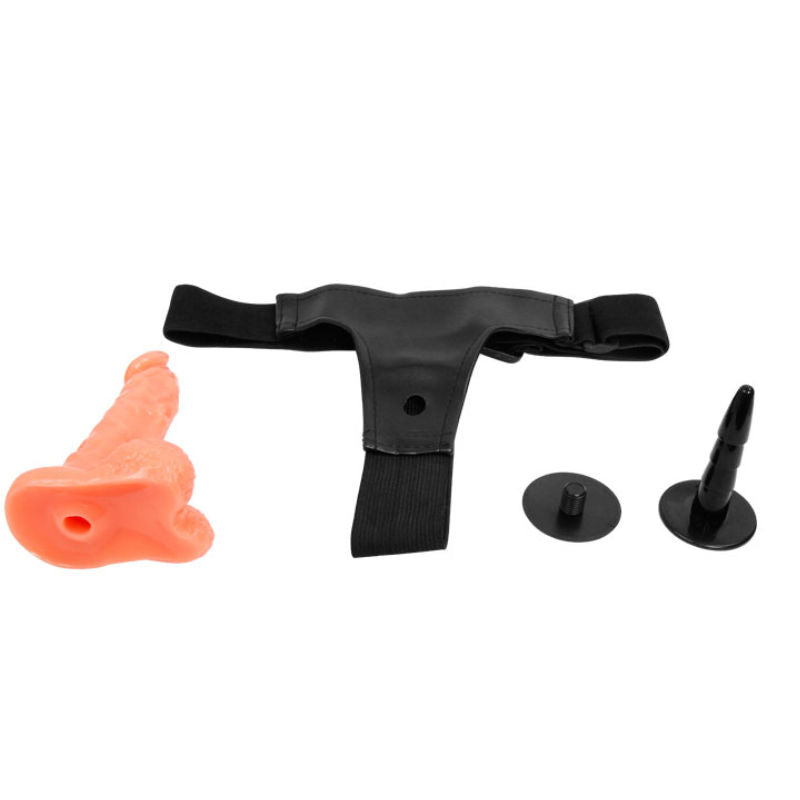 BAILE - ARNÊS COM PÊNIS REALISTA E CALA AJUSTÁVEL ULTRA APAIXONADA 15.5 CM