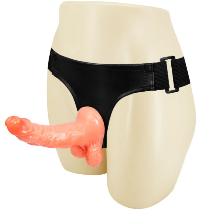 BAILE - ARNÊS COM PÊNIS REALISTA E CALA AJUSTÁVEL ULTRA APAIXONADA 15.5 CM